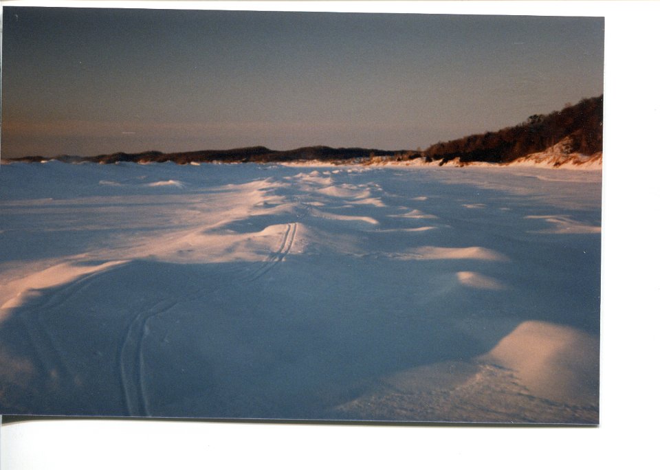 SunsetandSkiTrailontheLake1986